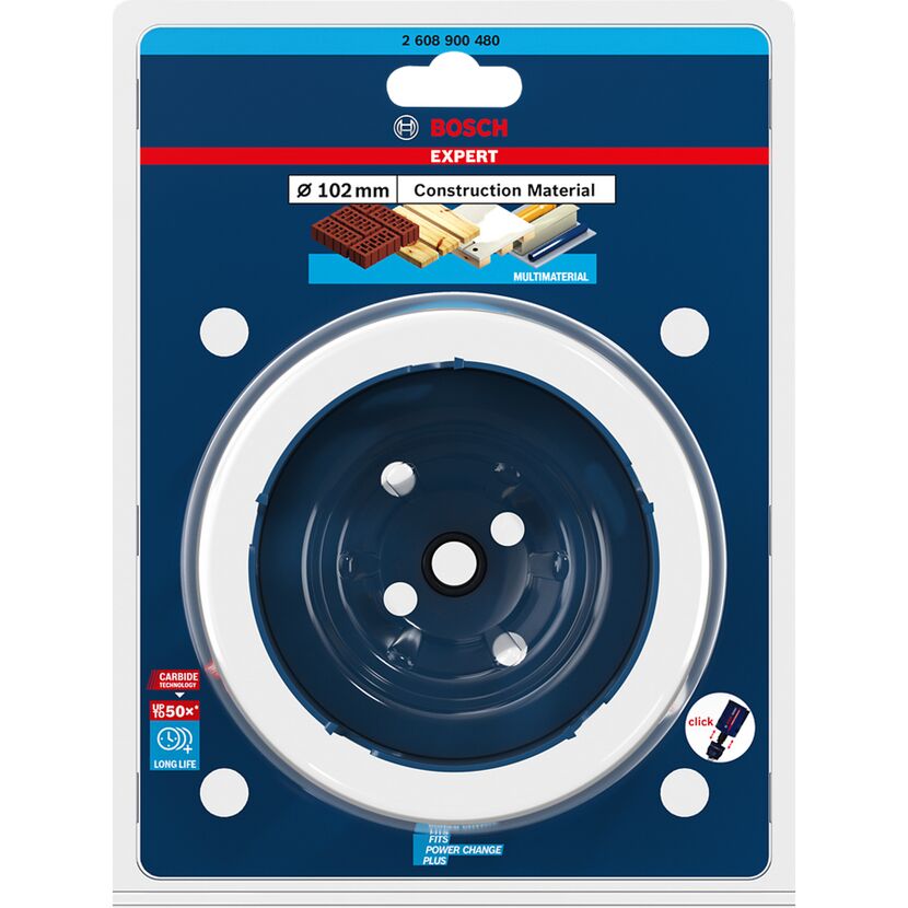Lochsäge 'EXPERT Construction Material' 102 x 60 mm