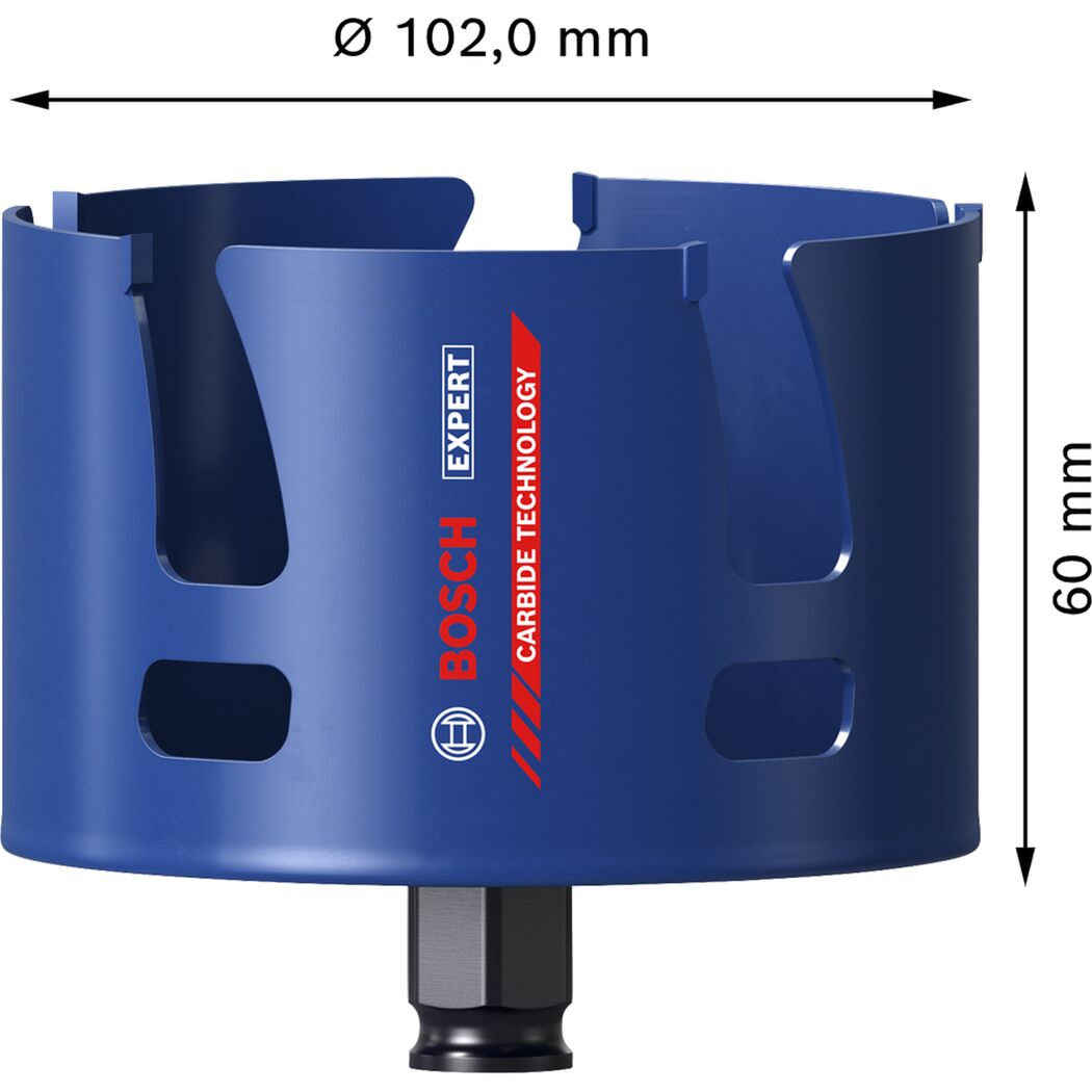 Lochsäge 'EXPERT Construction Material' 102 x 60 mm