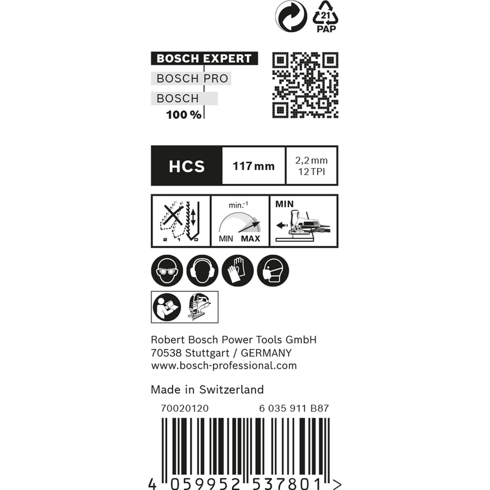 Stichsägeblatt-Set 'Expert Wood 2-side clean T308 BO' 25 Stück