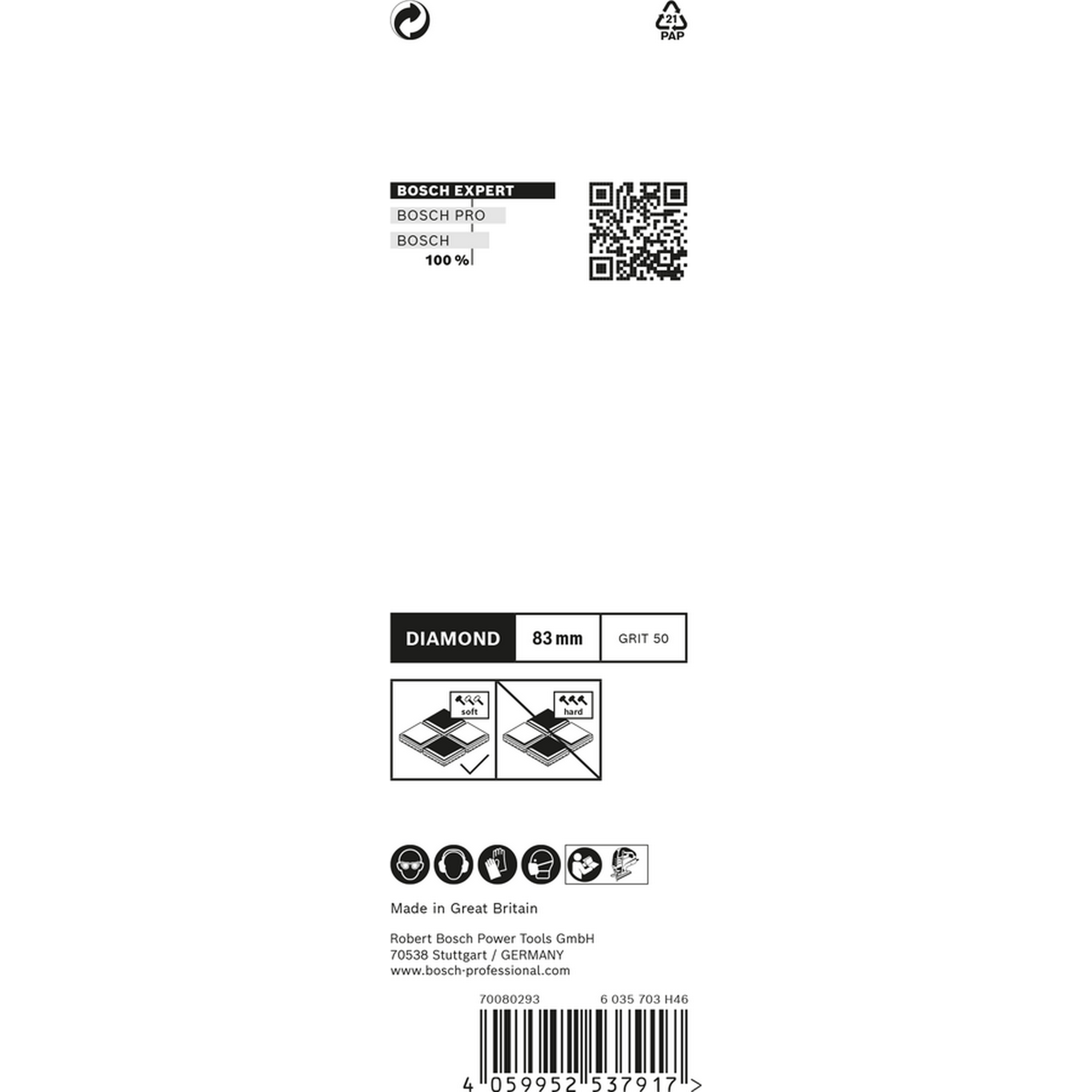 Stichsägeblatt 'Expert Soft Tile Clean T150 RD' 3 Stück