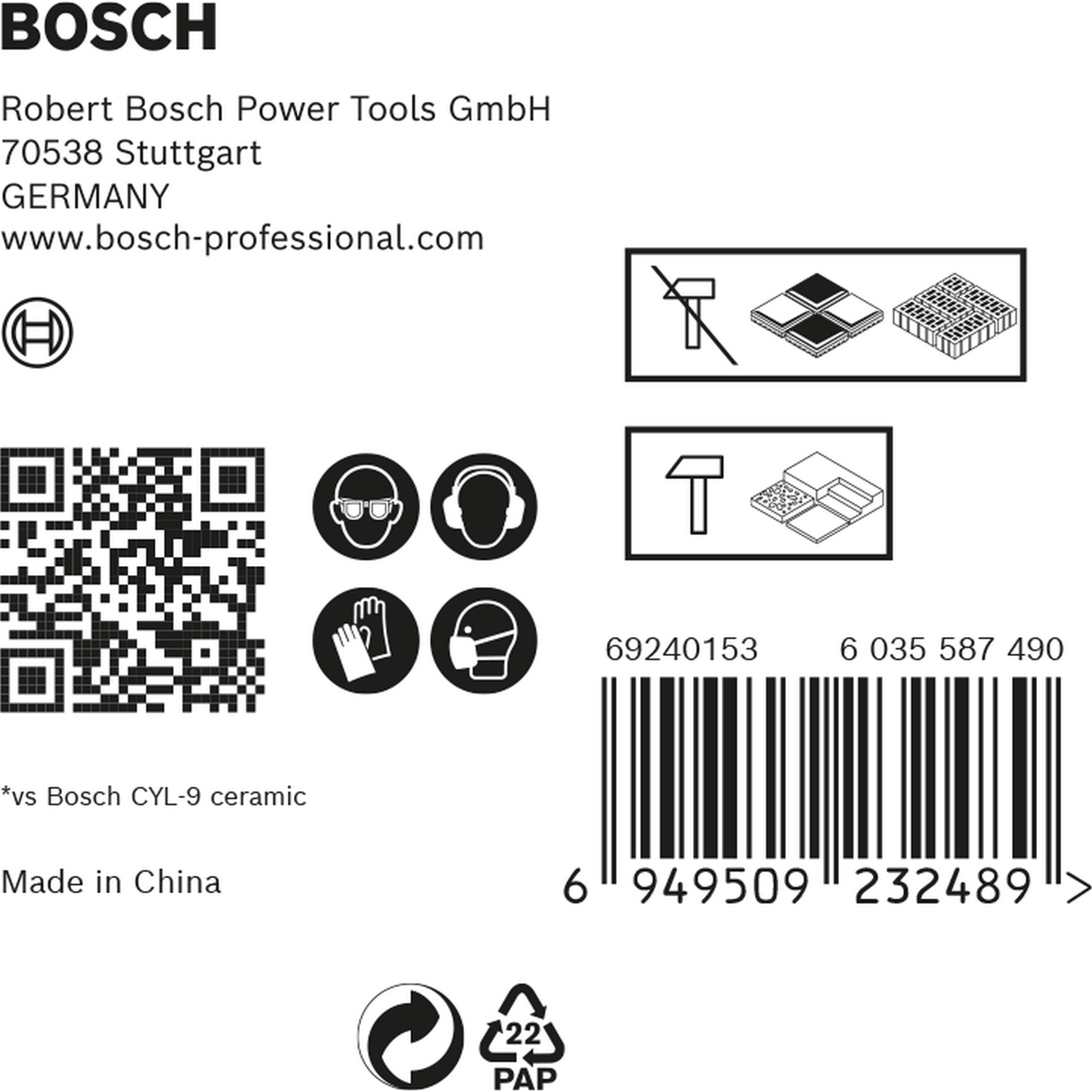 Bohrer Mixed Set 'EXPERT HEX-9 HardCeramic' Ø 6 mm 5-teilig