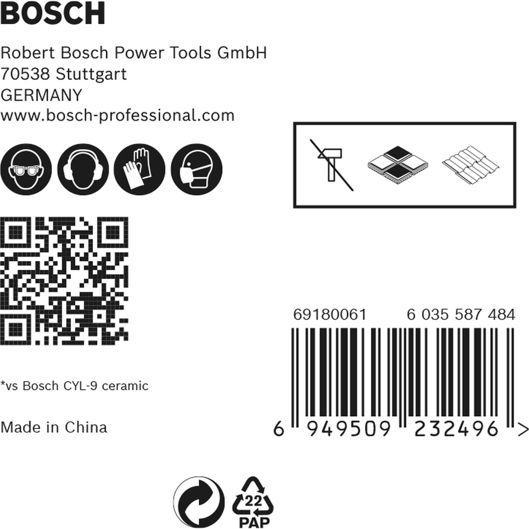 HardCeramic Bohrer-Set 'EXPERT HEX 9' Ø  4-10 mm 5-teilig