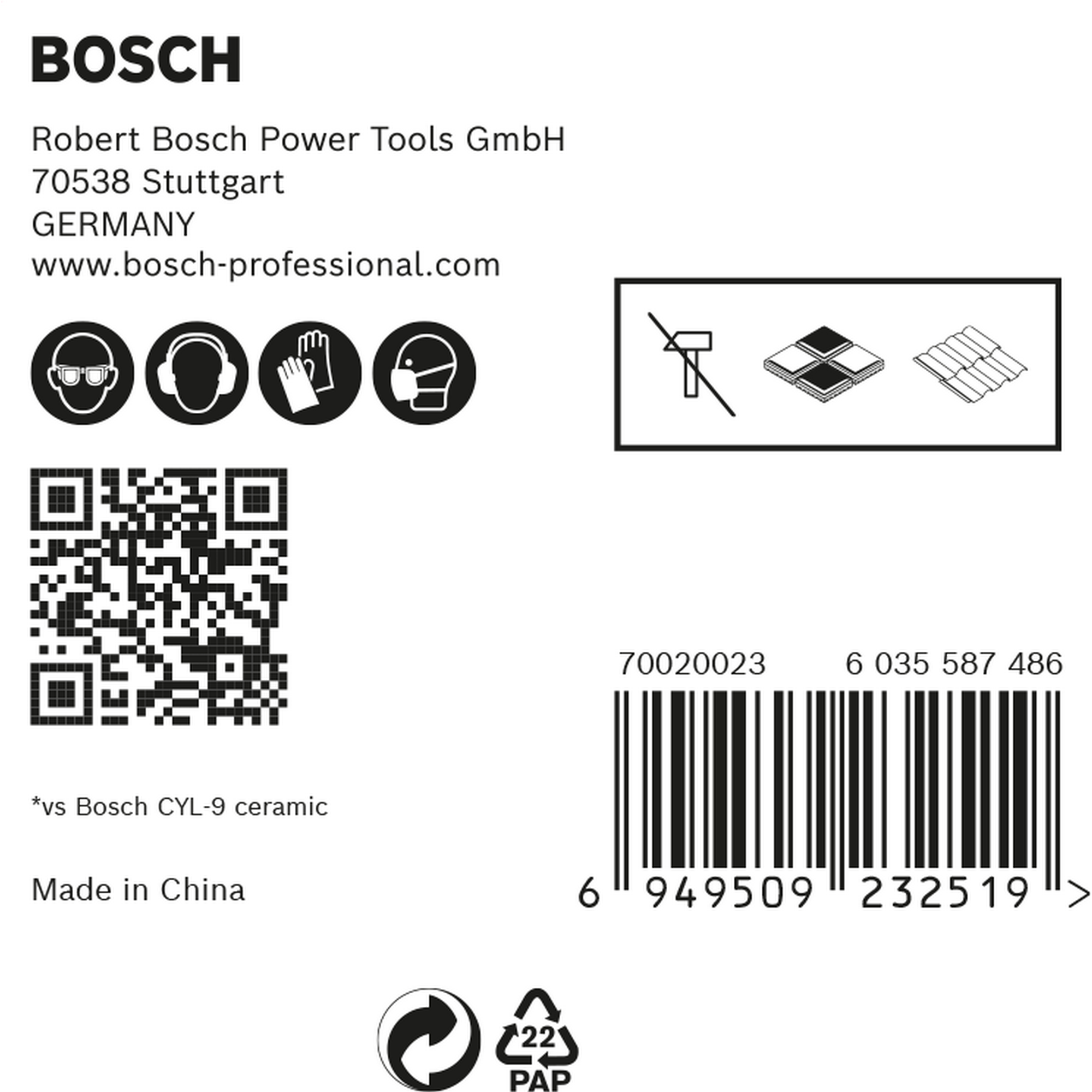 Dachziegel-Bohrer-Set 'EXPERT HEX-9 HardCeramic' Ø 6 mm 5-teilig