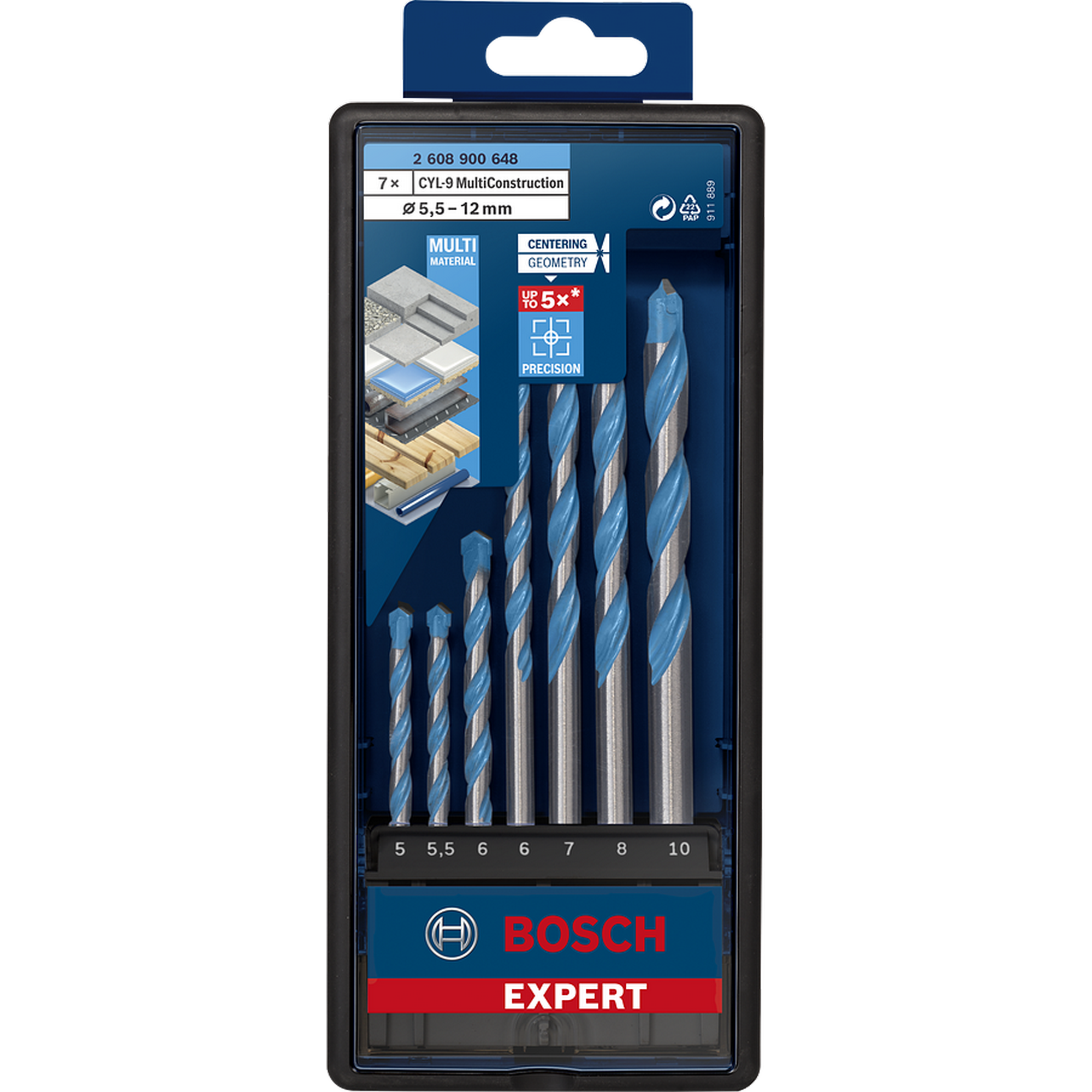 Bohrer-Set 'EXPERT MultiConstruction CYL-9' Ø 5-10 mm 7-teilig