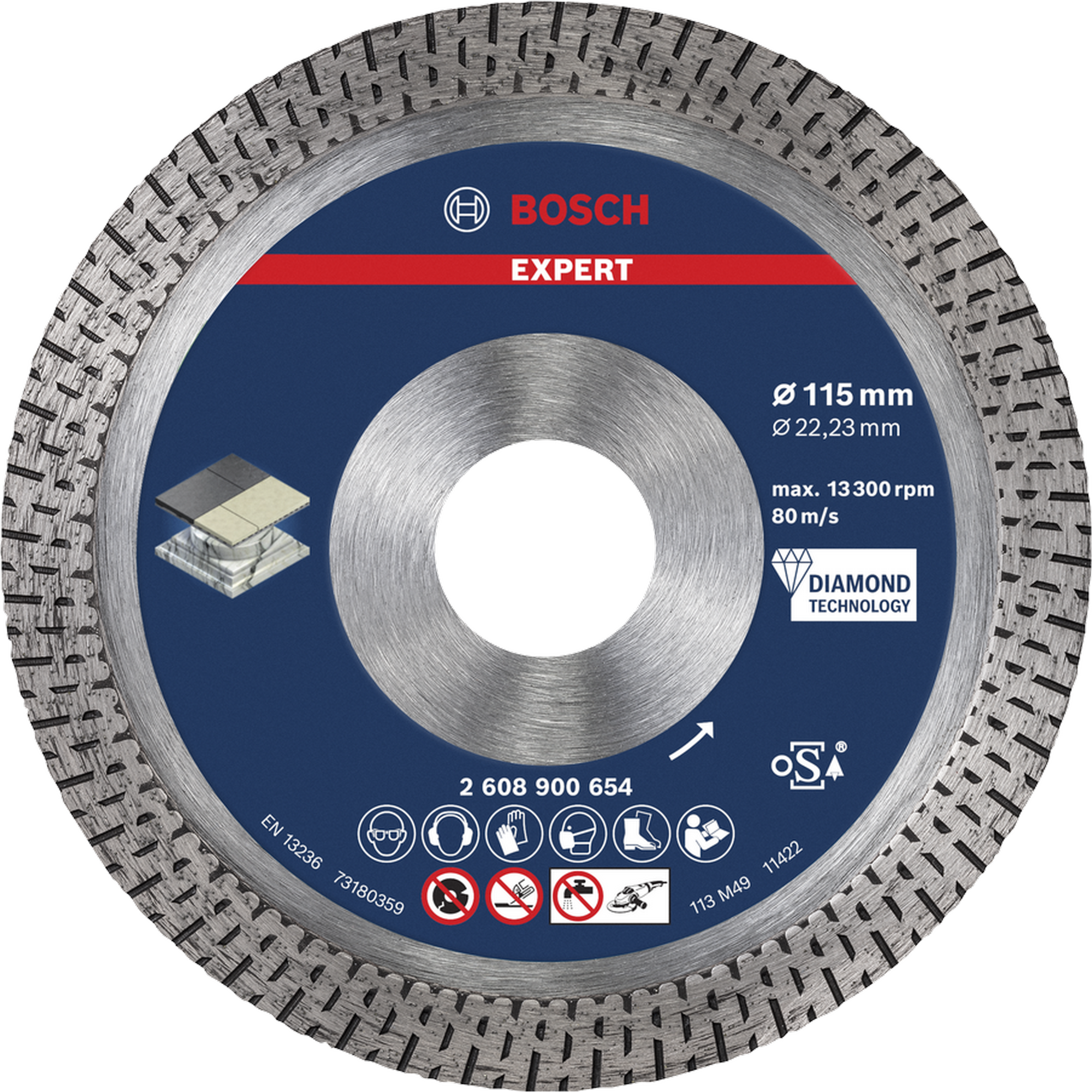 Diamanttrennscheibe 'EXPERT HardCeramic' Ø 115 mm