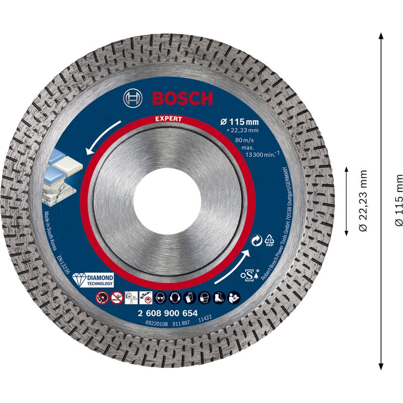 Diamanttrennscheibe 'EXPERT HardCeramic' Ø 115 mm