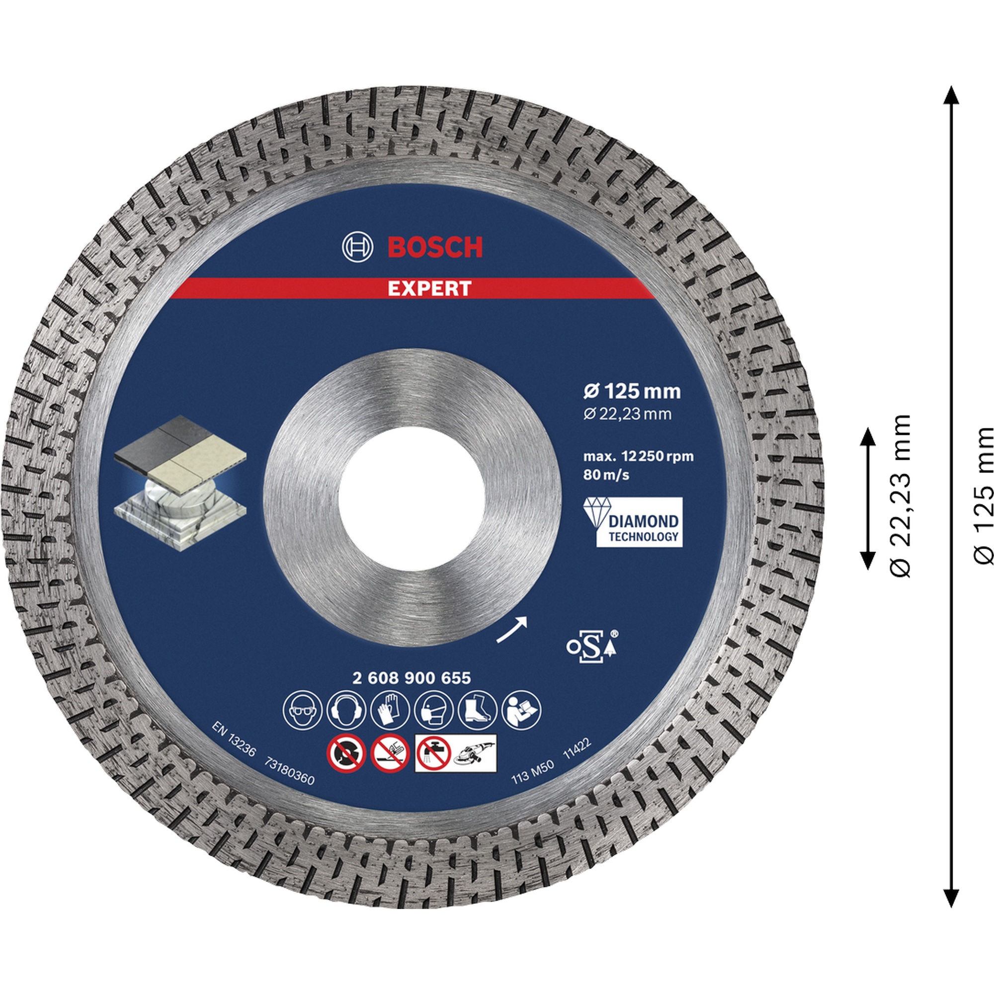 Diamanttrennscheibe 'EXPERT HardCeramic' Ø 125 mm
