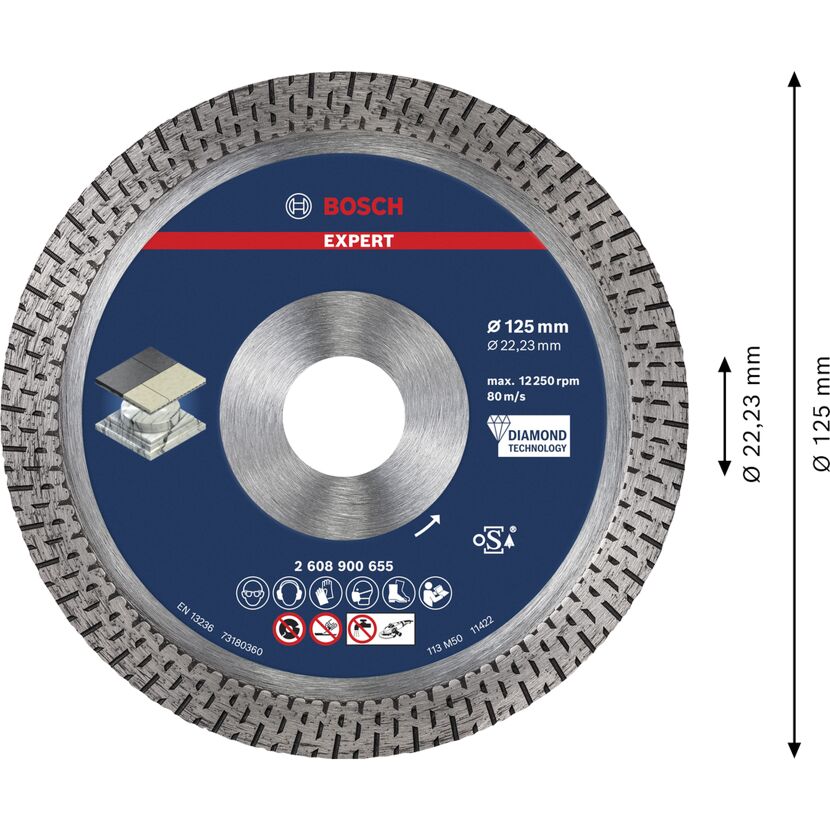 Diamanttrennscheibe 'EXPERT HardCeramic' Ø 125 mm
