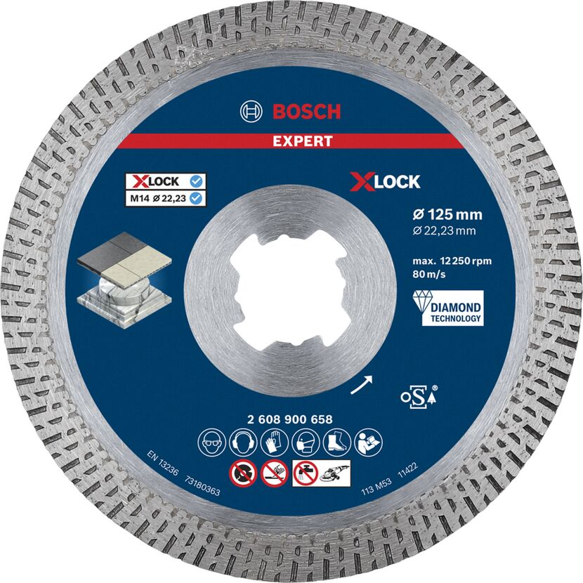 Diamanttrennscheibe 'EXPERT HardCeramic X-LOCK' Ø 125 mm