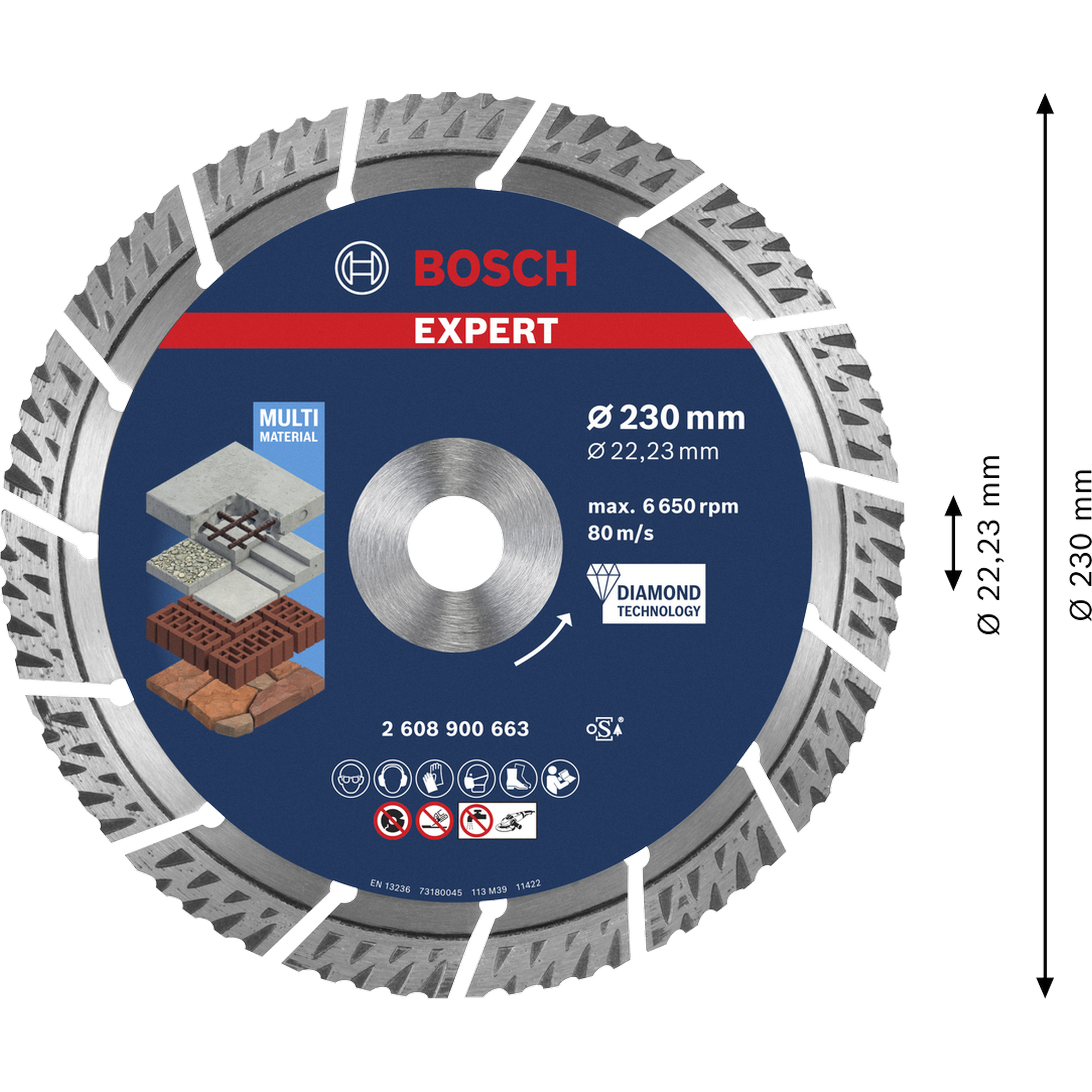 Diamanttrennscheibe 'EXPERT MultiMateria'l Ø 230 mm