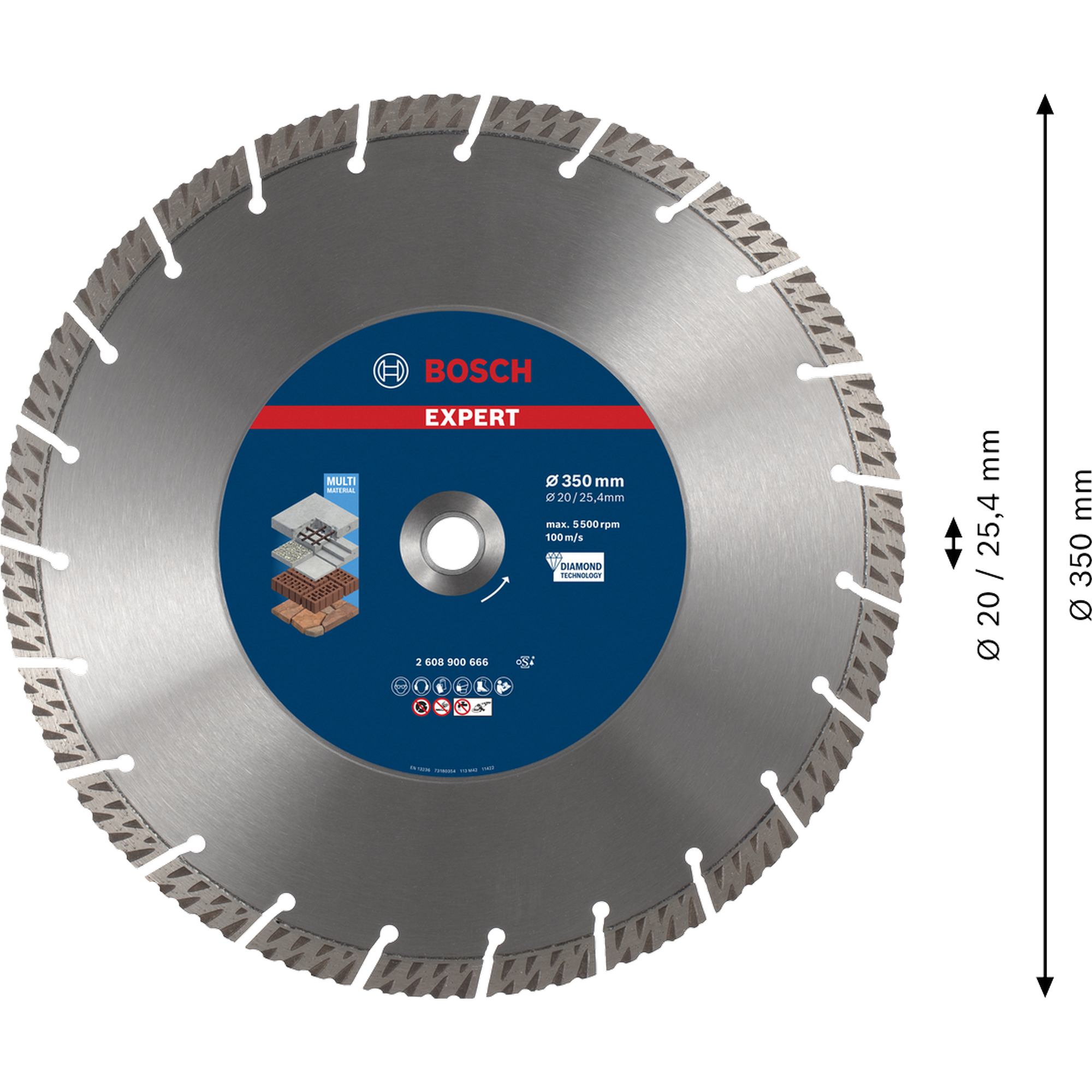 Diamanttrennscheibe 'EXPERT MultiMateria'l Ø 350 mm