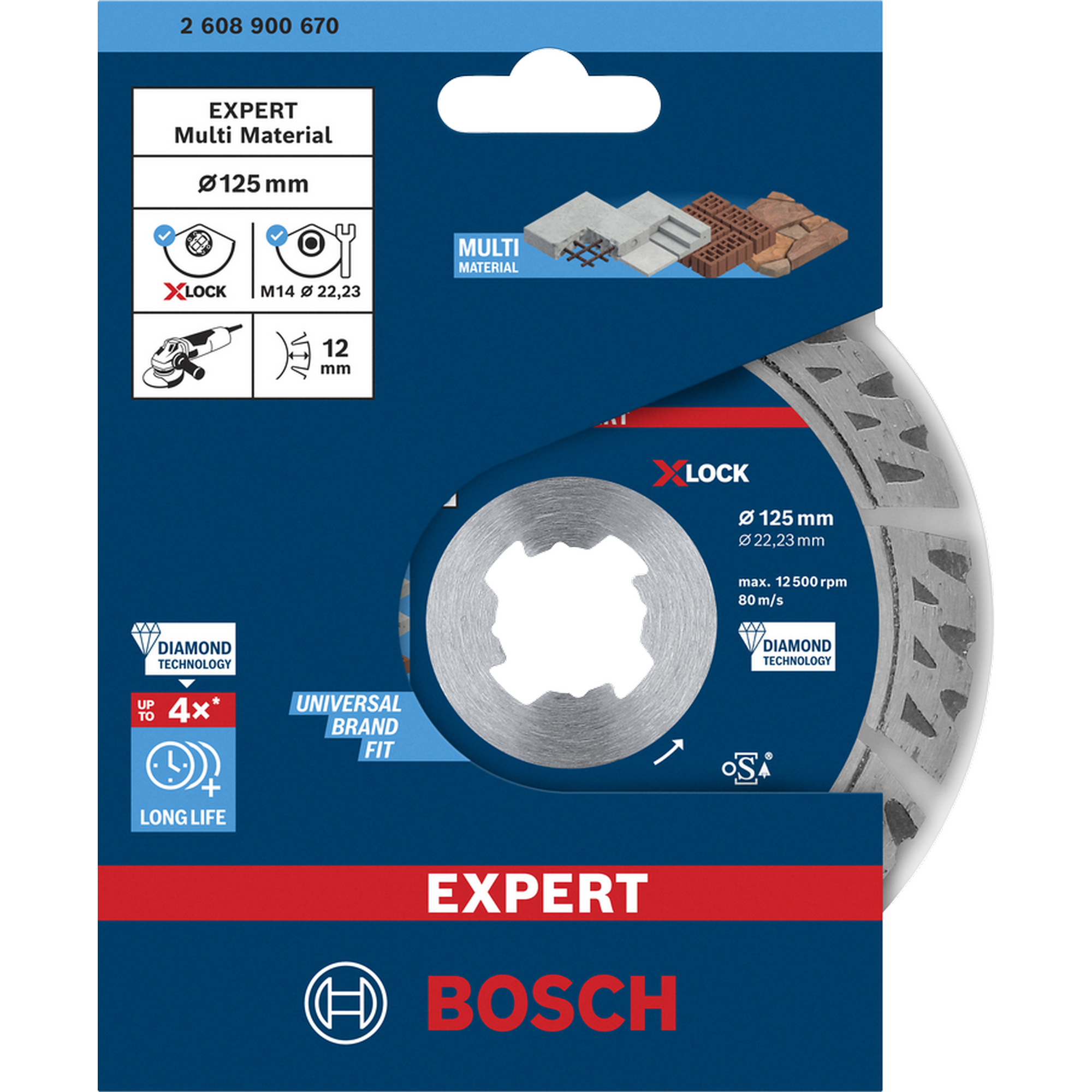 Diamanttrennscheibe 'EXPERT MultiMaterial X-LOCK' Ø 125 mm