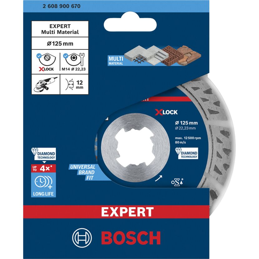 Diamanttrennscheibe 'EXPERT MultiMaterial X-LOCK' Ø 125 mm