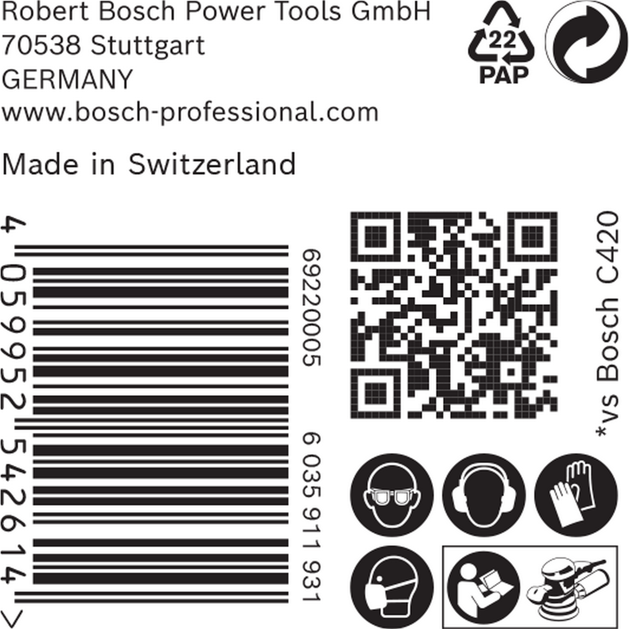 Exzenterschleifblatt 'Expert C470' Klett 6 Löcher Ø 150 mm G 240, 50-teilig