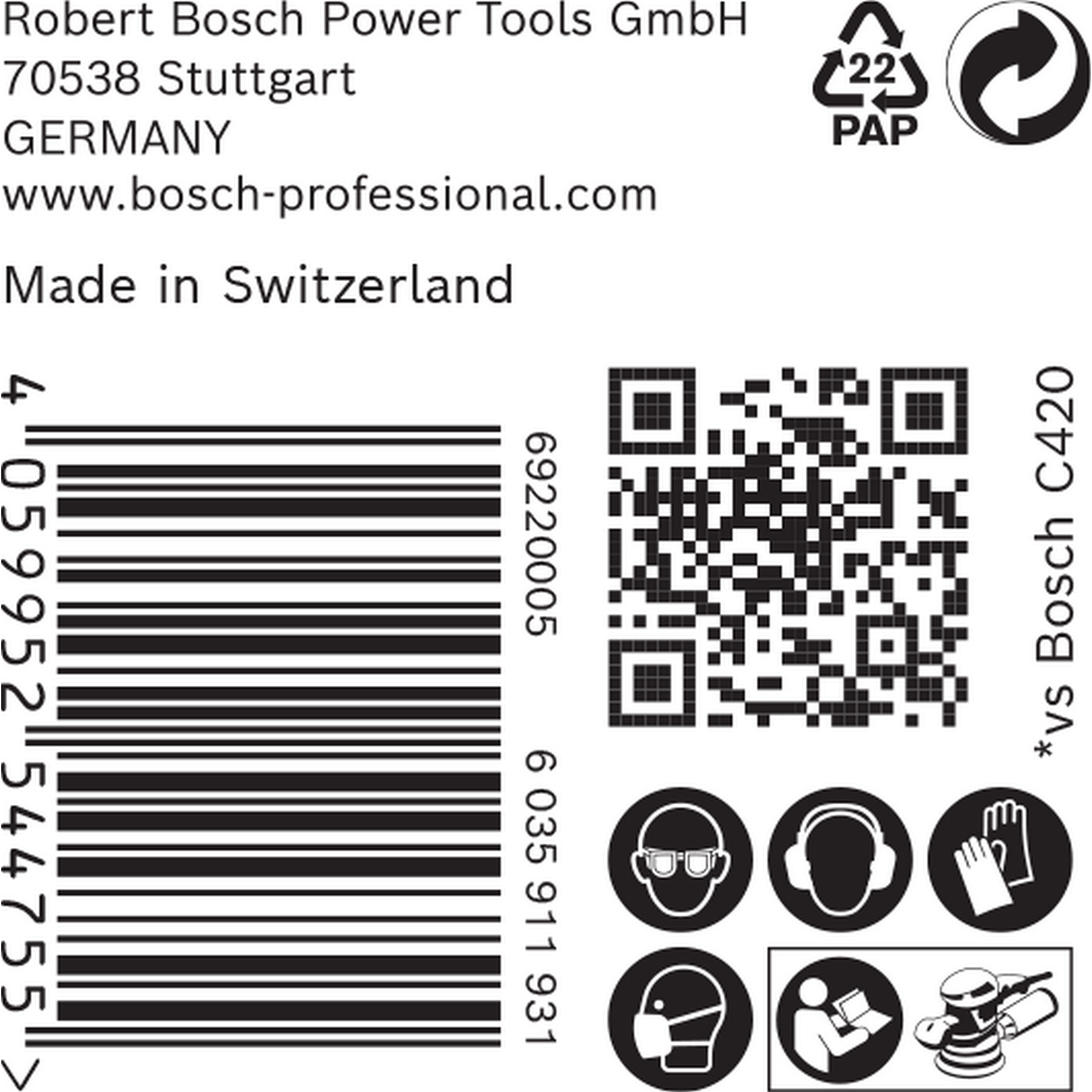 Bosch Verpackungshinweise