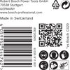 Barcode und QR-Code mit Sicherheitshinweisen. Schleifmaschine.