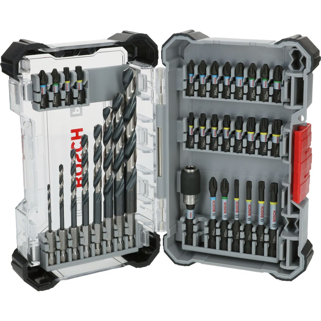 Schrauberbits und Metallbohrer-Set 'Pro Impact Metal' 35-teilig