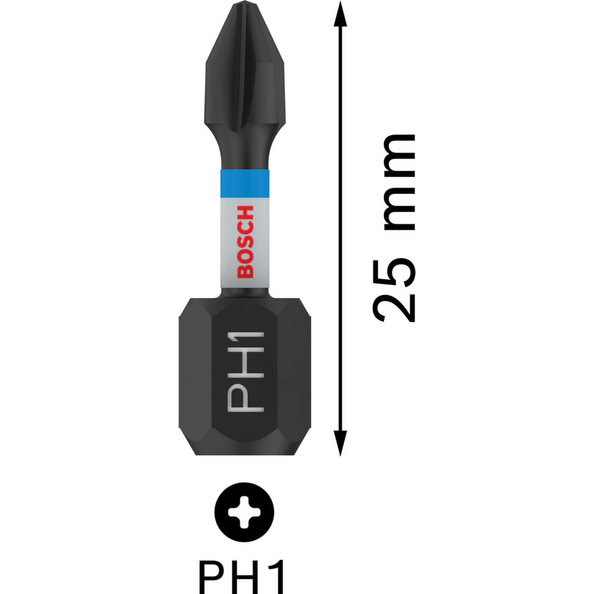 Schrauberbit 'Pro Impact PH1' 25 mm, 2-teilig