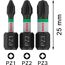 Schrauberbit-Set 'Pro PZ Impact' PZ1/PZ2/PZ3 x 25 mm, 3-teilig