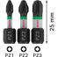Schrauberbit-Set 'Pro PZ Impact' PZ1/PZ2/PZ3 x 25 mm, 3-teilig