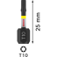 Schrauberbit 'Pro Torx Impact' T10, 25 mm 2-teilig