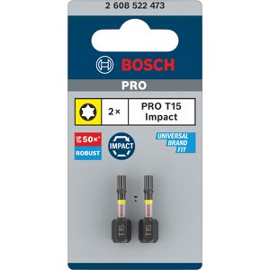Schrauberbit 'Pro Torx Impact' T15, 25 mm 2-teilig