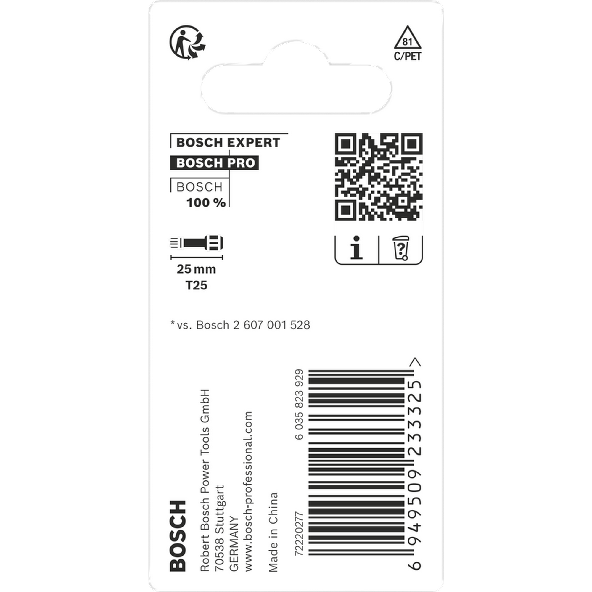 Schrauberbit 'Pro Torx Impact' T25, 25 mm 2-teilig