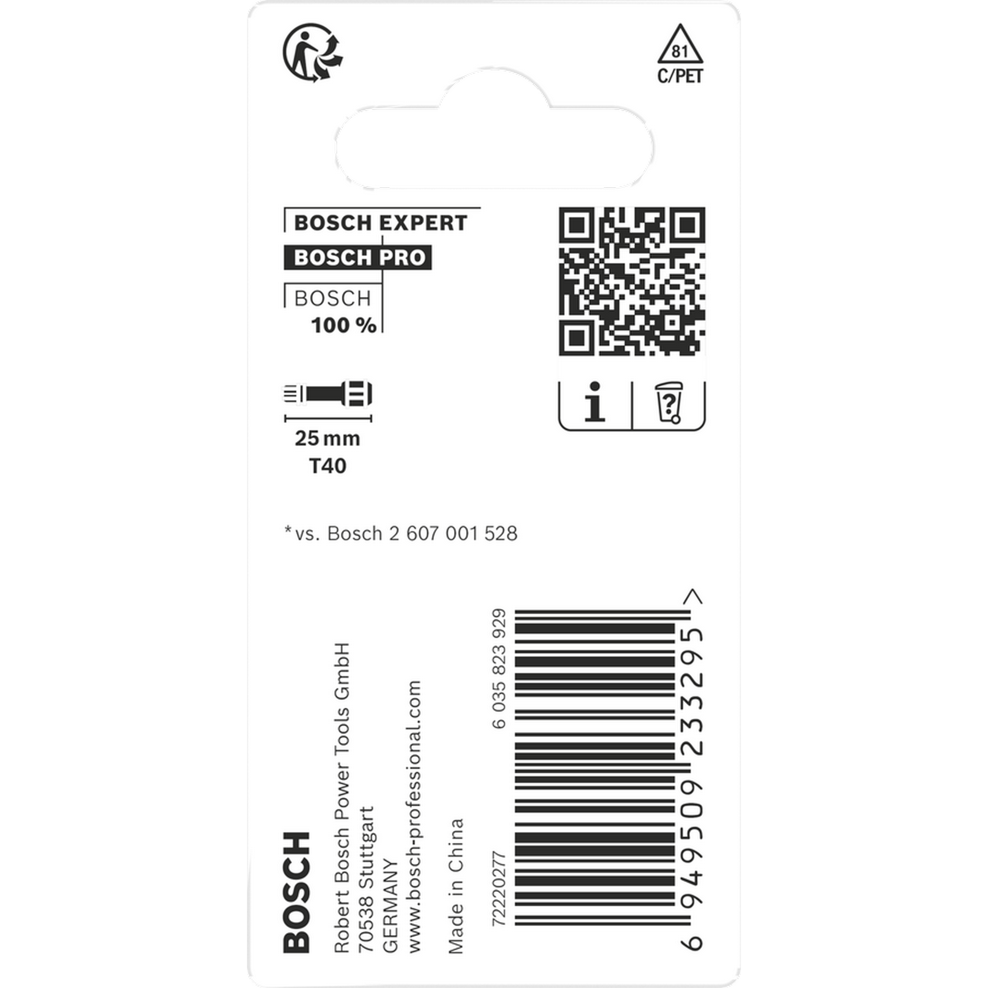 Schrauberbit 'Pro Torx Impact' T40, 25 mm 2-teilig