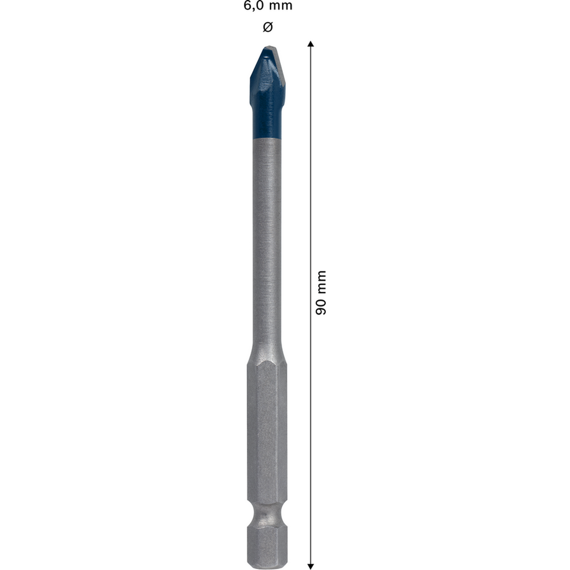 HardCeramic Bohrer 'EXPERT HEX-9' 6 x 90 mm