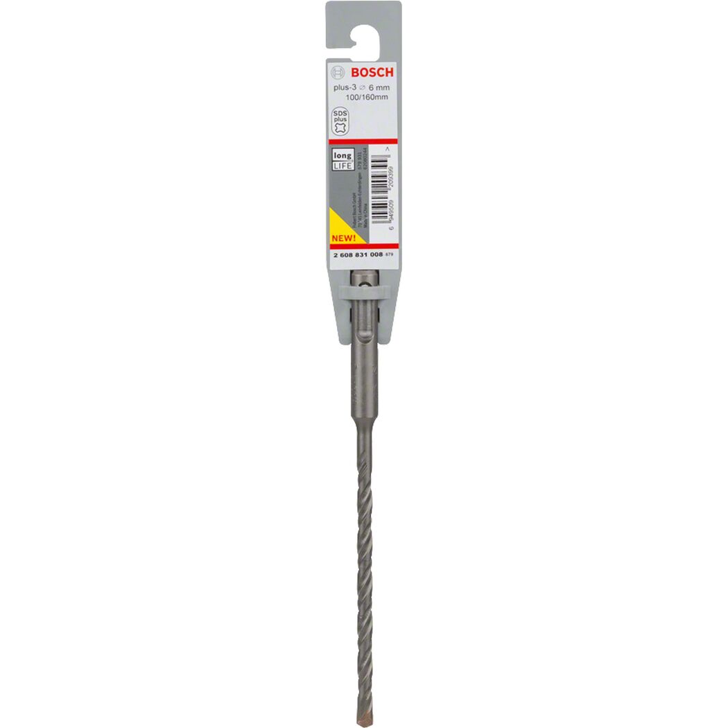 Hammerbohrer 'SDS Plus-3' Ø 6 x 100 x 160 mm