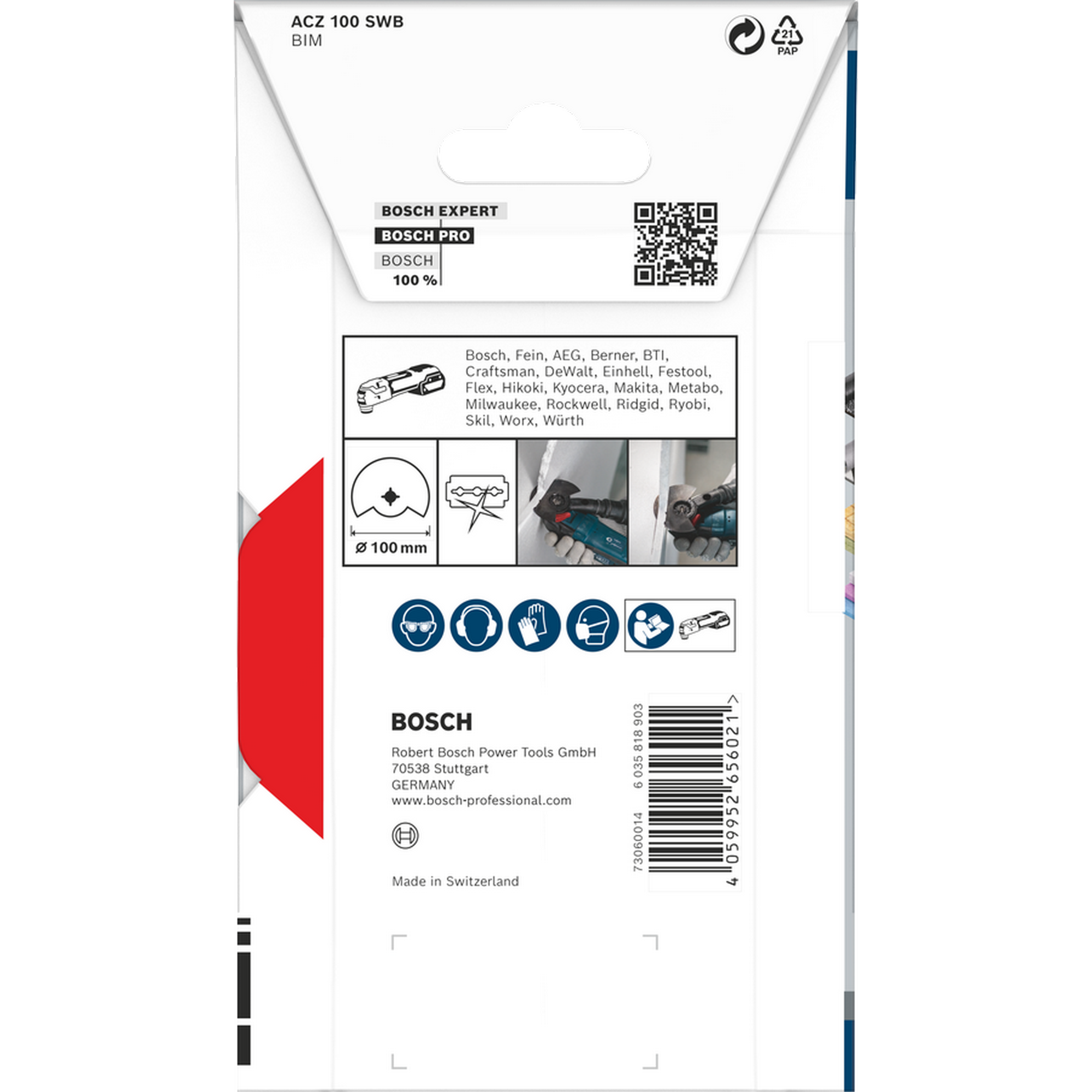 Sägeblatt für Multifunktionswerkzeuge 'PRO ACZ 100 SWB' 100 mm