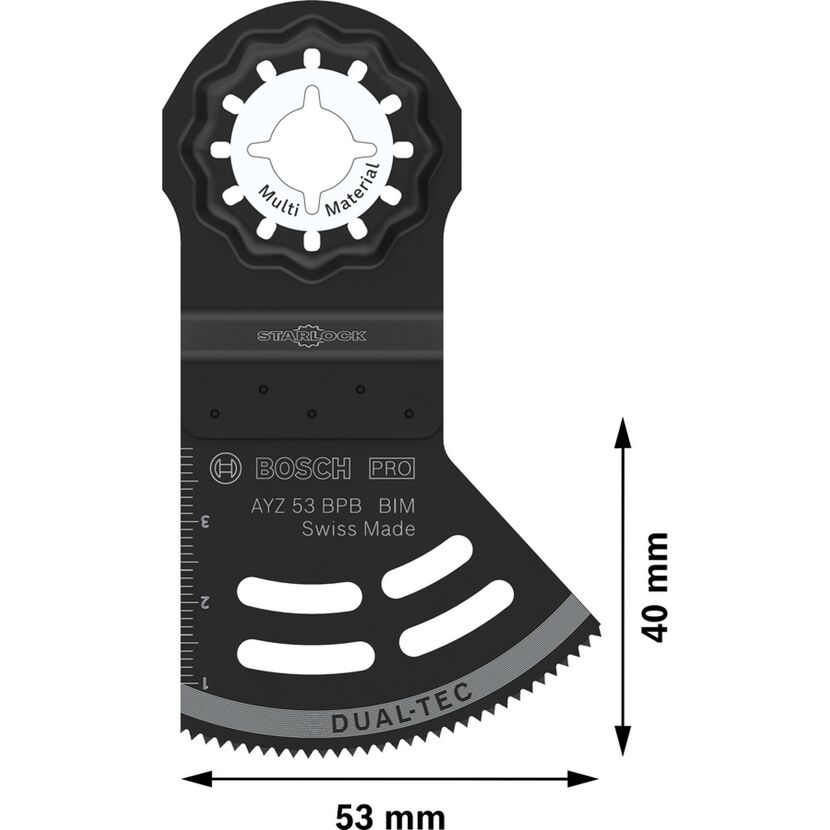 Sägeblatt für Multifunktionswerkzeuge 'PRO AYZ 53 BPB' 53 x 40 mm