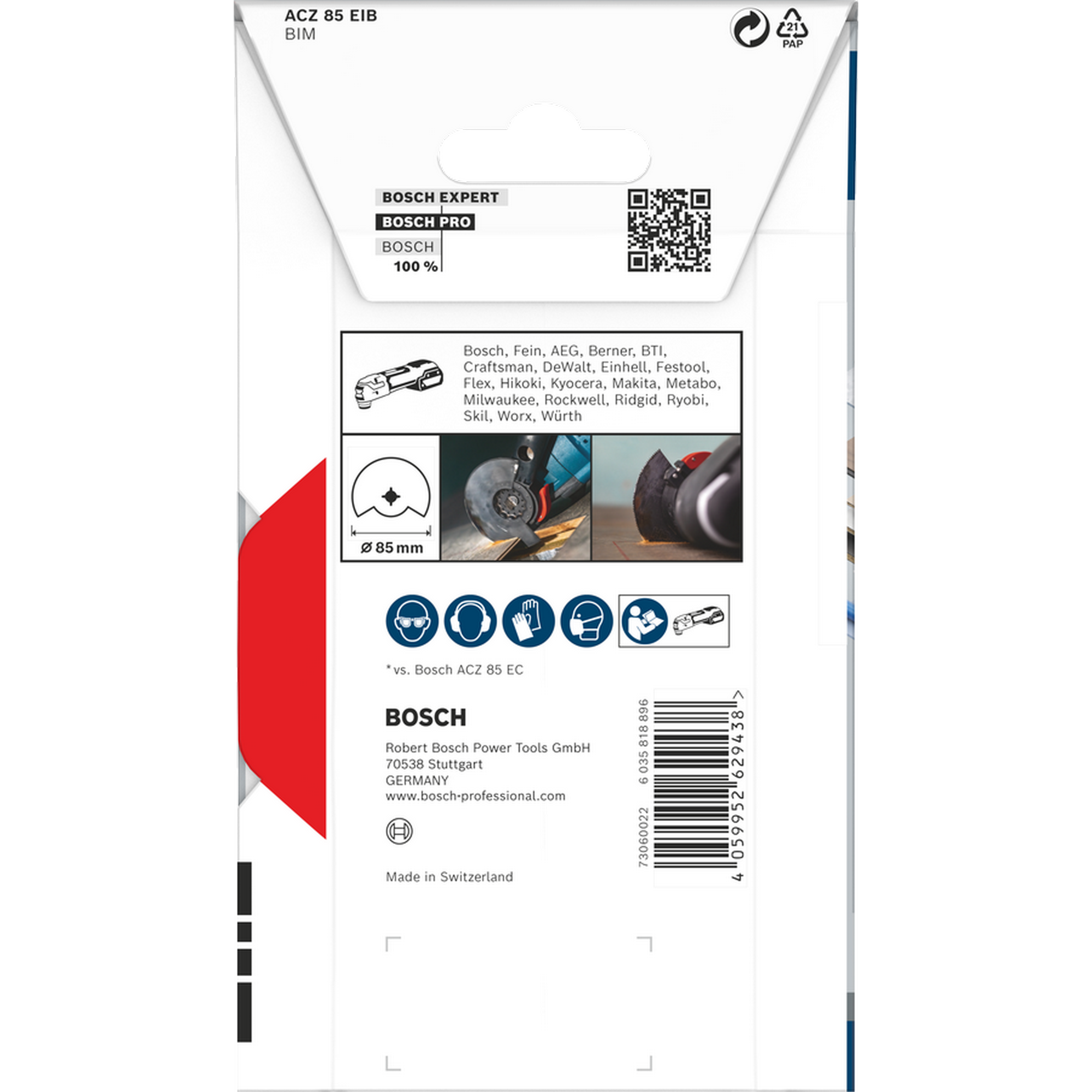 Sägeblatt für Multifunktionswerkzeuge 'PRO ACZ 85 EIB' 85 mm