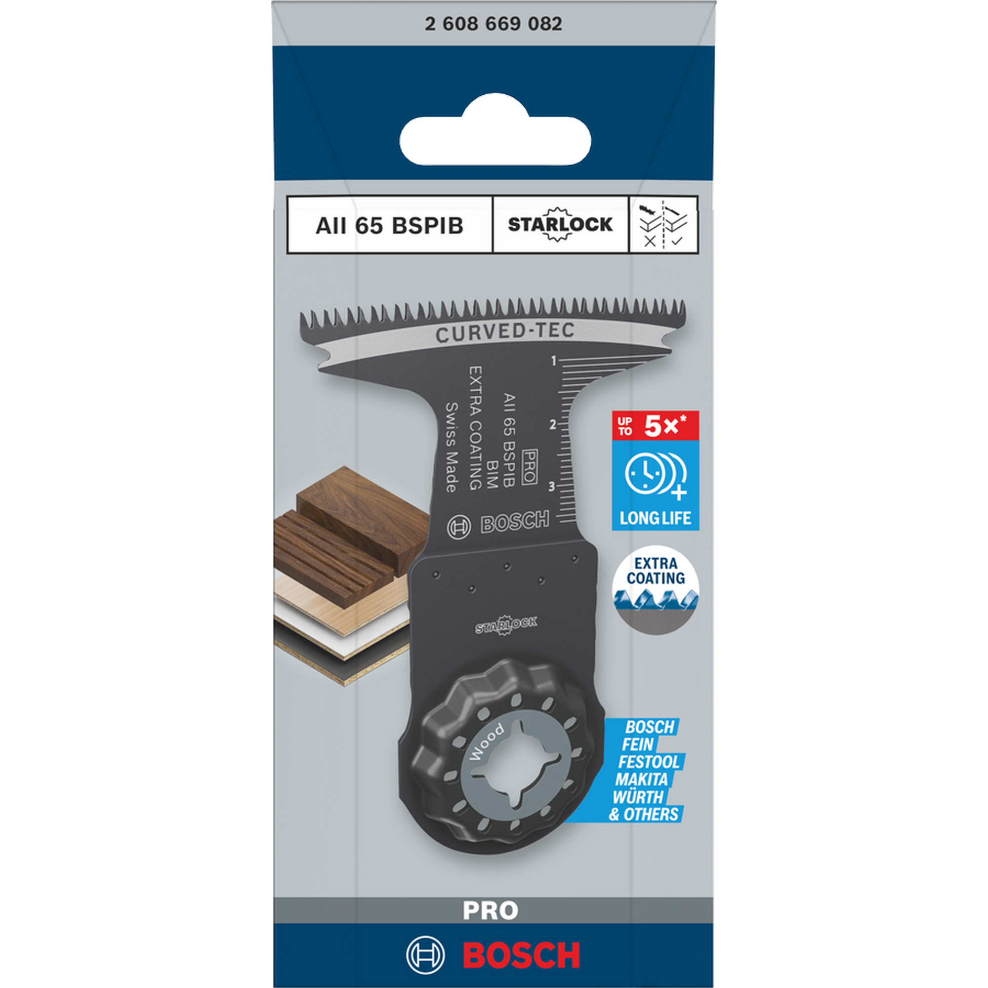 Sägeblatt für Multifunktionswerkzeuge 'PRO AII 65 BSPIB' 65 x 40 mm
