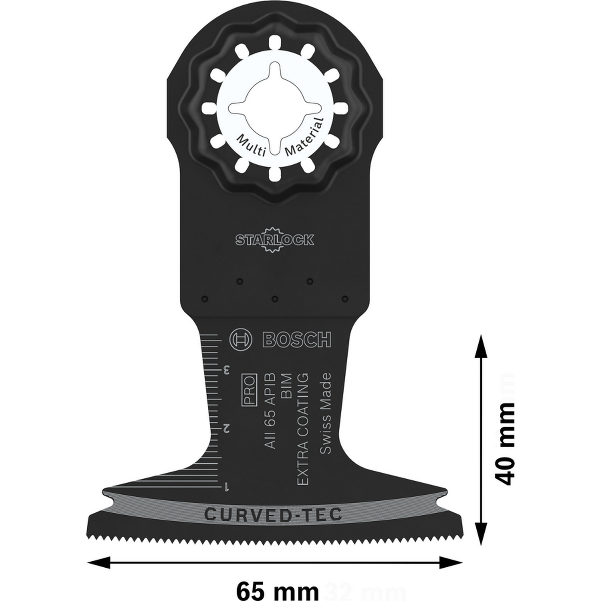 Sägeblatt für Multifunktionswerkzeuge 'PRO AII 65 APIB', 65 x 40 mm