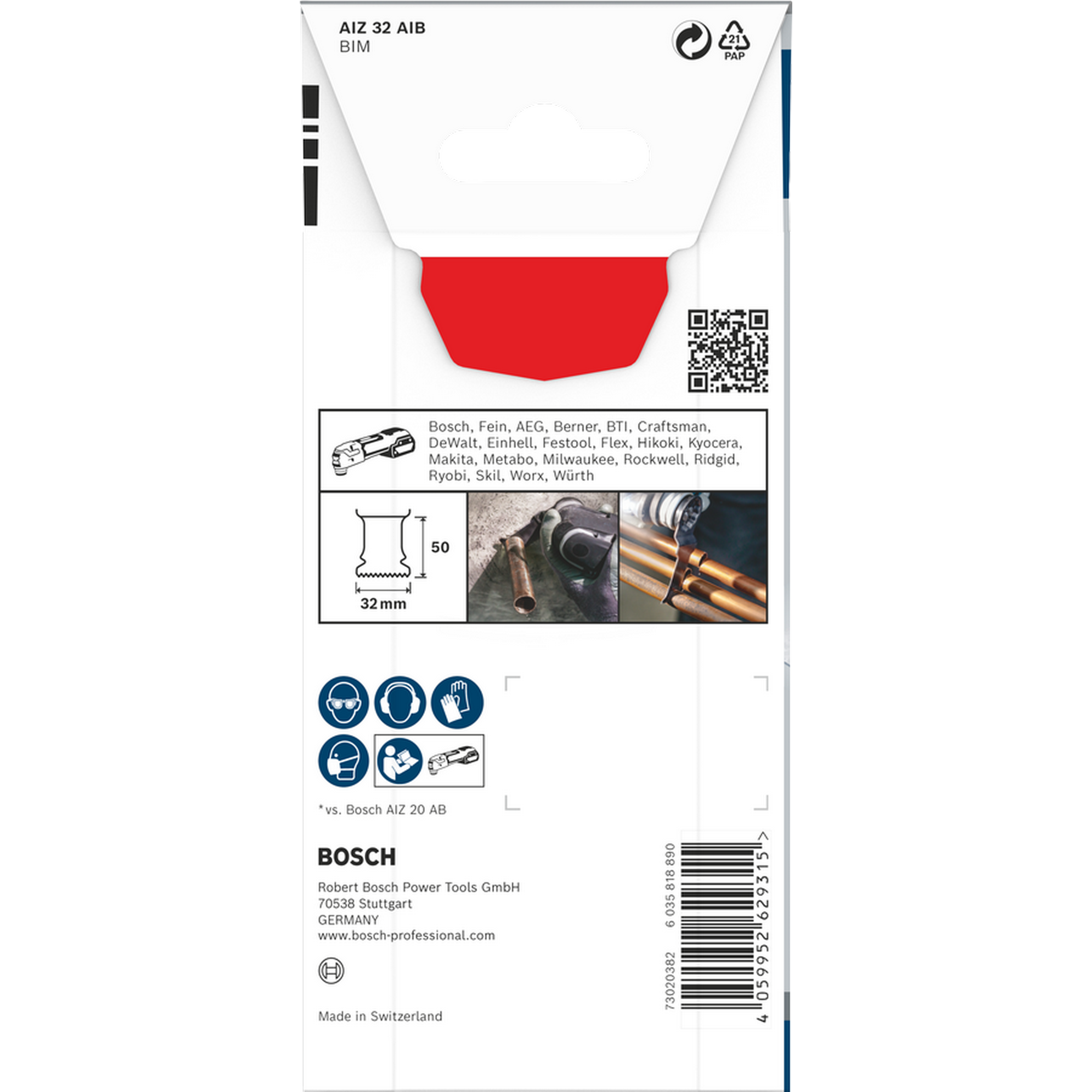 Sägeblatt für Multifunktionswerkzeuge 'PRO AIZ 32 AIB' 32 x 50 mm