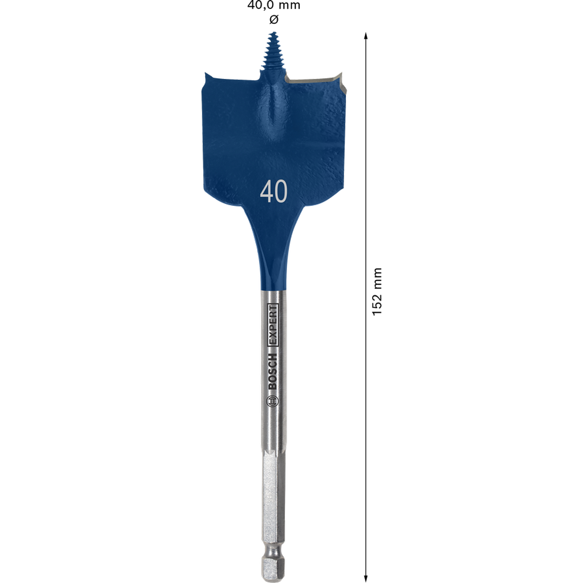 Flachfräsbohrer 'EXPERT Self Cut Speed' 40 x 152 mm
