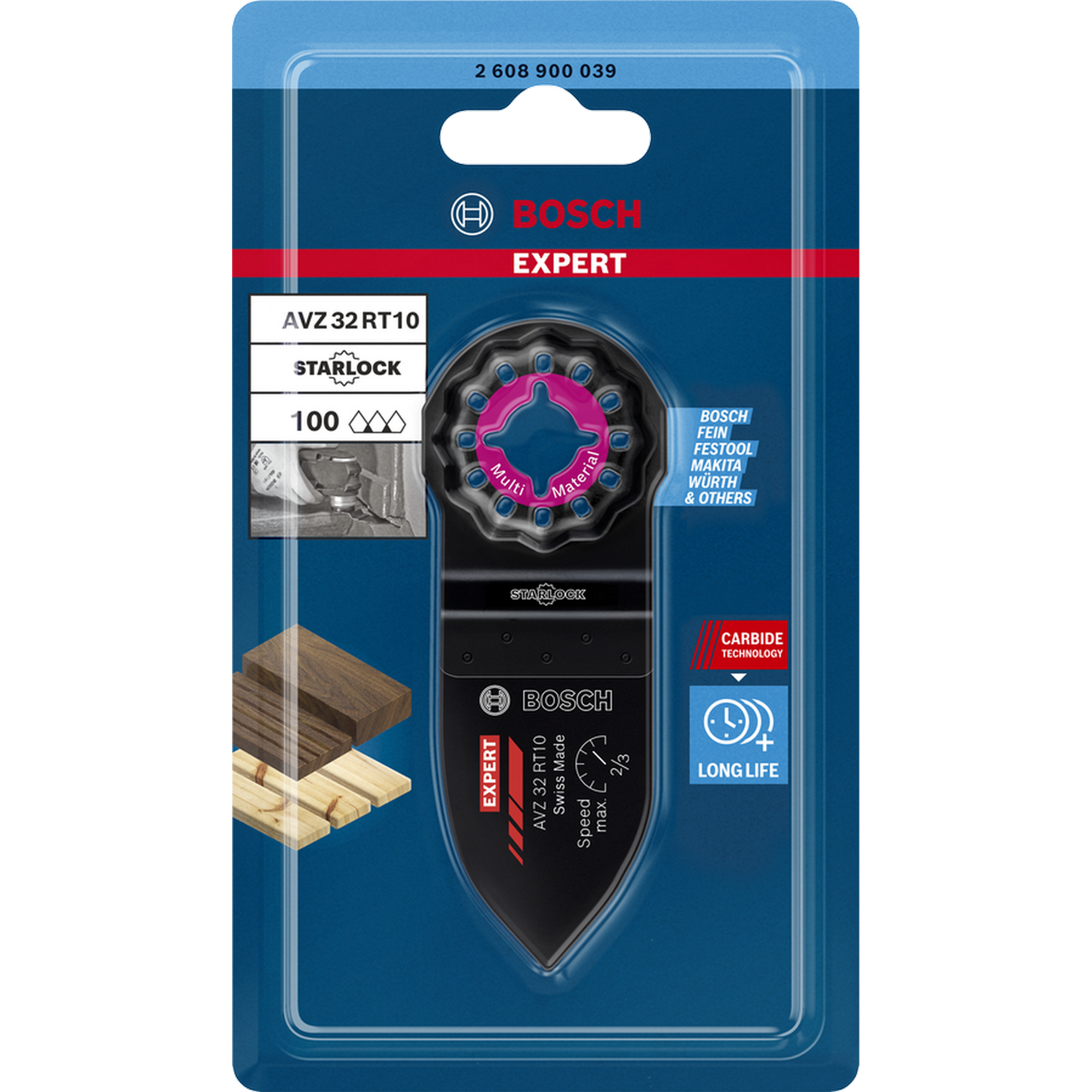 Schleifplatte für Multifunktionswerkzeuge 'EXPERT Sanding Finger Fine AVZ 32 RT10' 32 x 53 mm