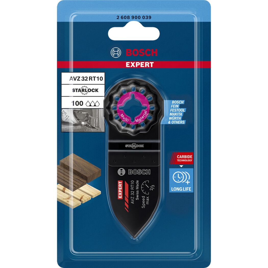 Schleifplatte für Multifunktionswerkzeuge 'EXPERT Sanding Finger Fine AVZ 32 RT10' 32 x 53 mm