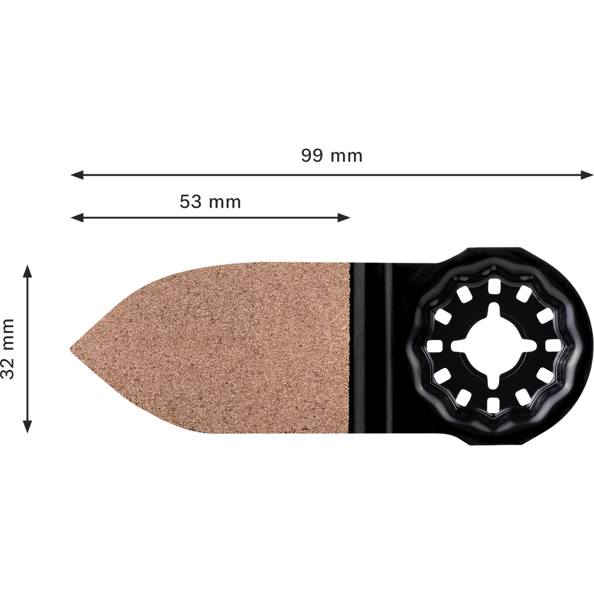 Schleifplatte für Multifunktionswerkzeuge 'EXPERT Sanding Finger Fine AVZ 32 RT10' 32 x 53 mm