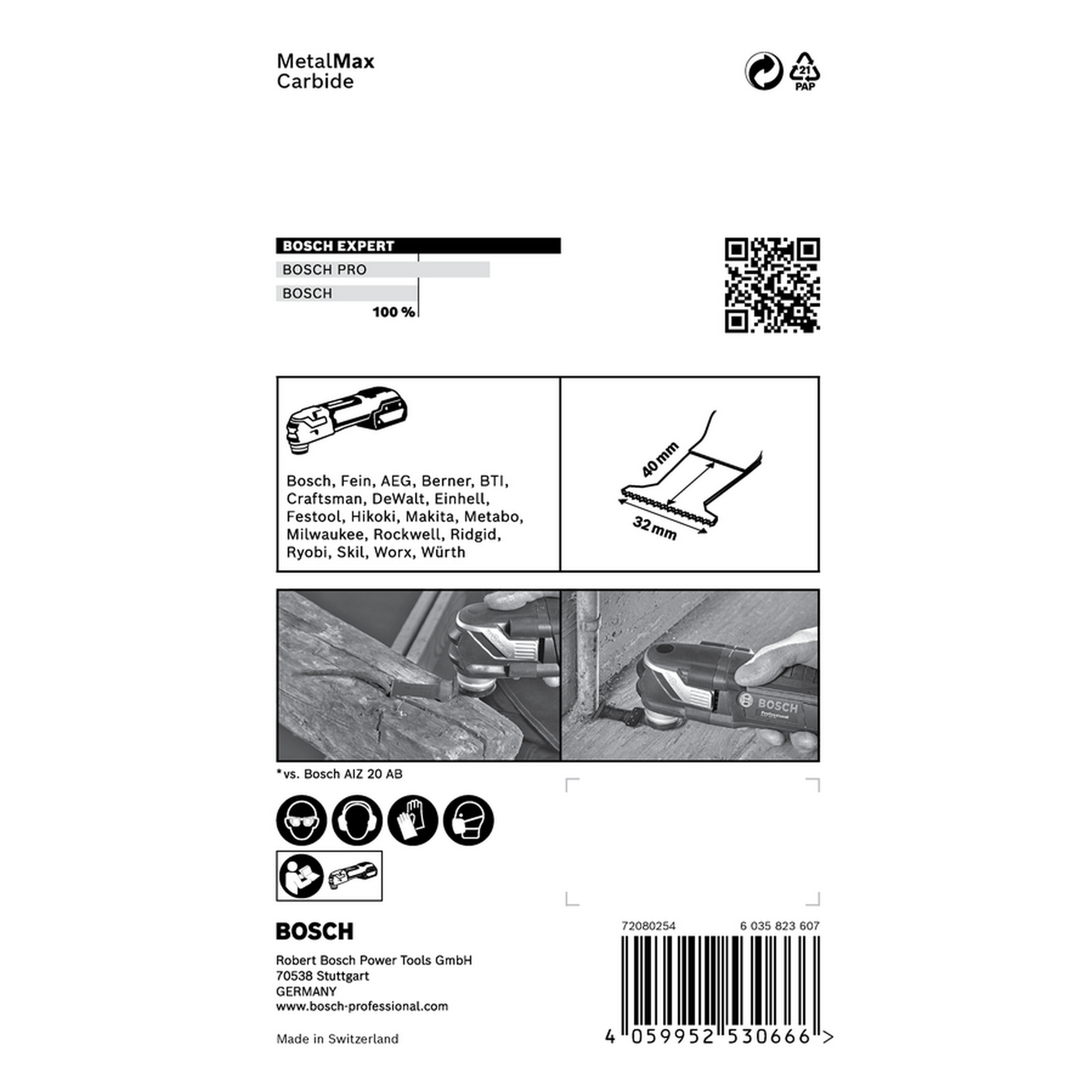 Sägeblatt 'Expert MetalMax AIZ 32 AIT' für Multifunktionswerkzeuge 40 x 32 mm