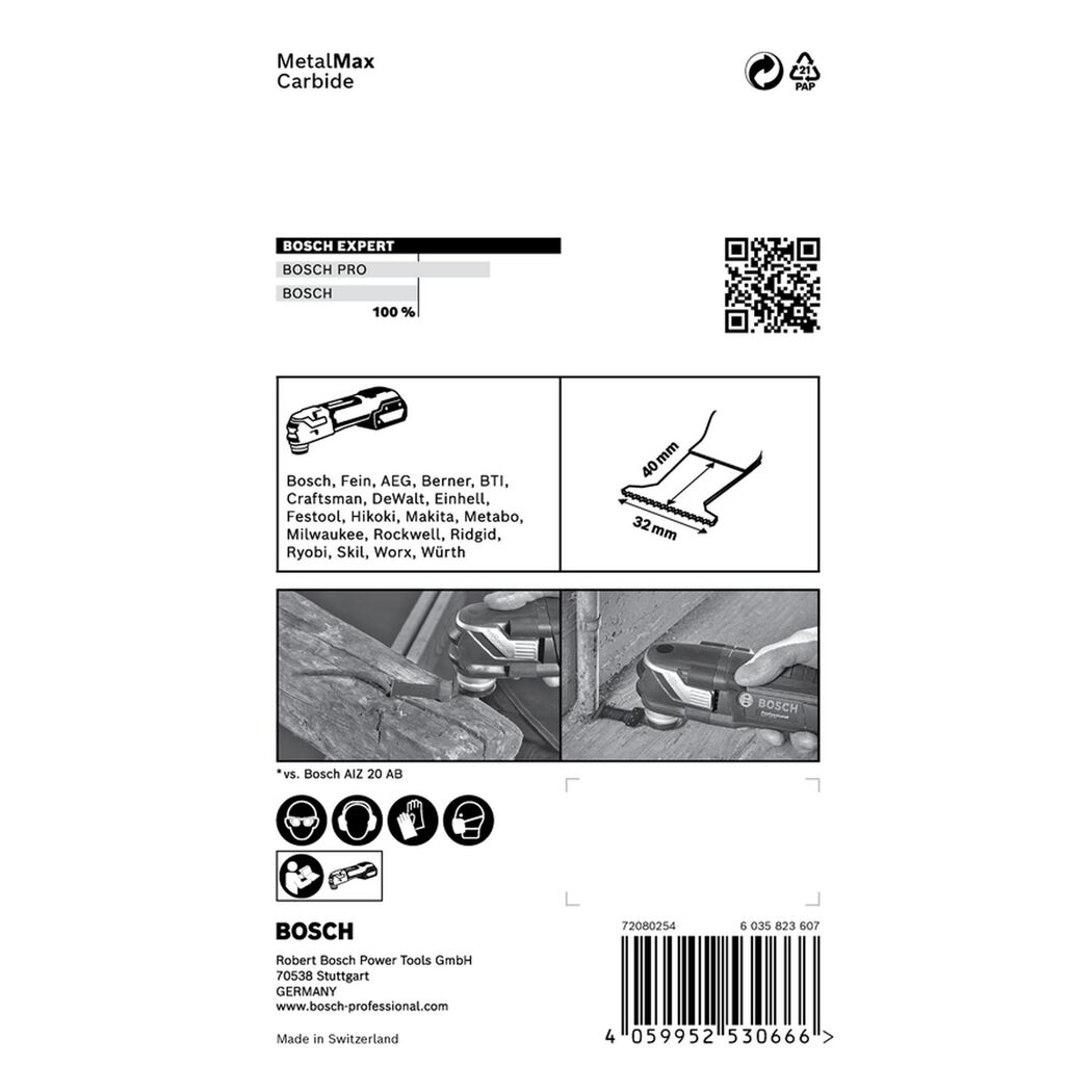 Sägeblatt 'Expert MetalMax AIZ 32 AIT' für Multifunktionswerkzeuge 40 x 32 mm