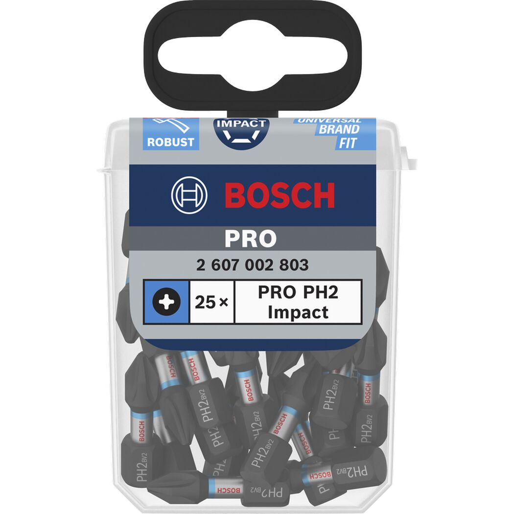 Bit-Set 'Pro PH Impact' PH2 x 25 mm 25 Stück