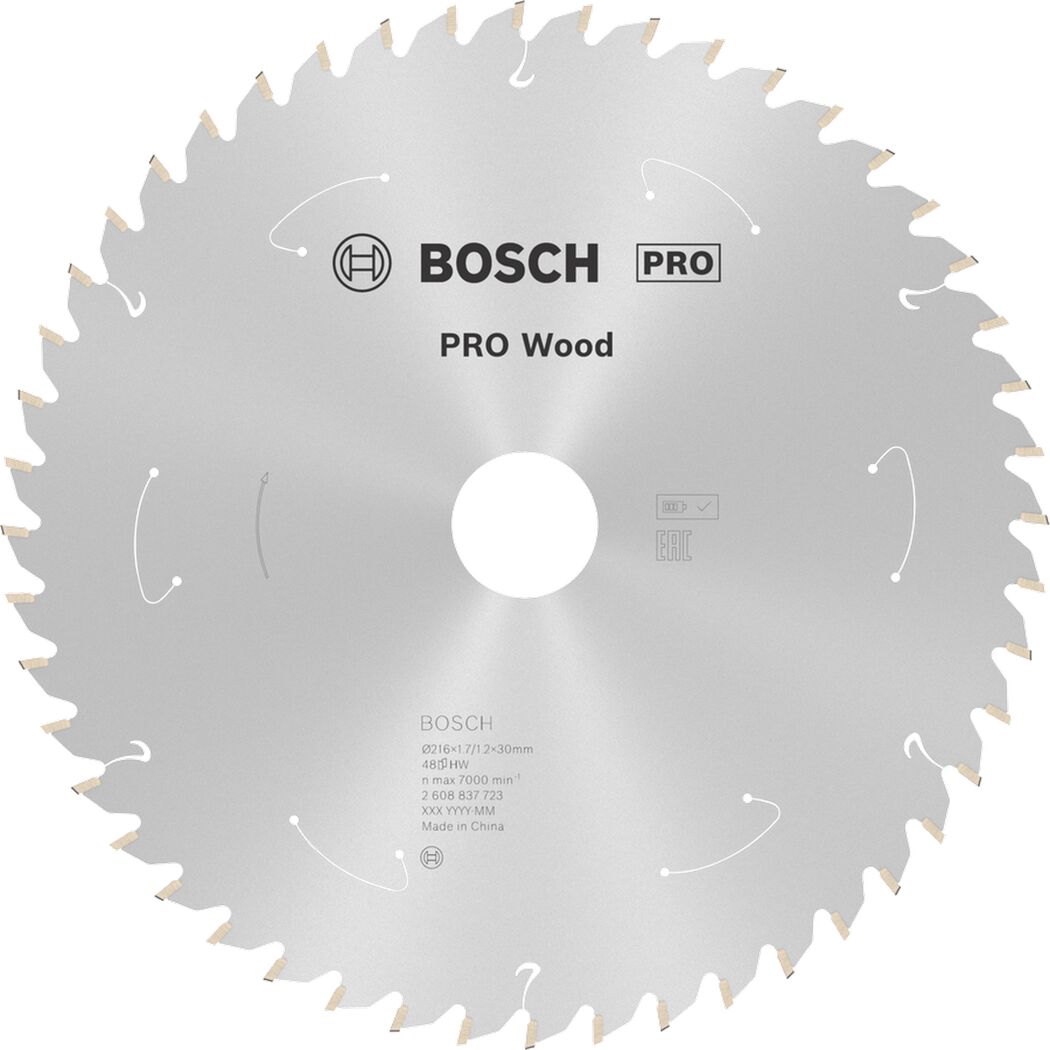 Kreissägeblatt 'Pro Wood cordless' Ø 216 mm, 48 Zähne