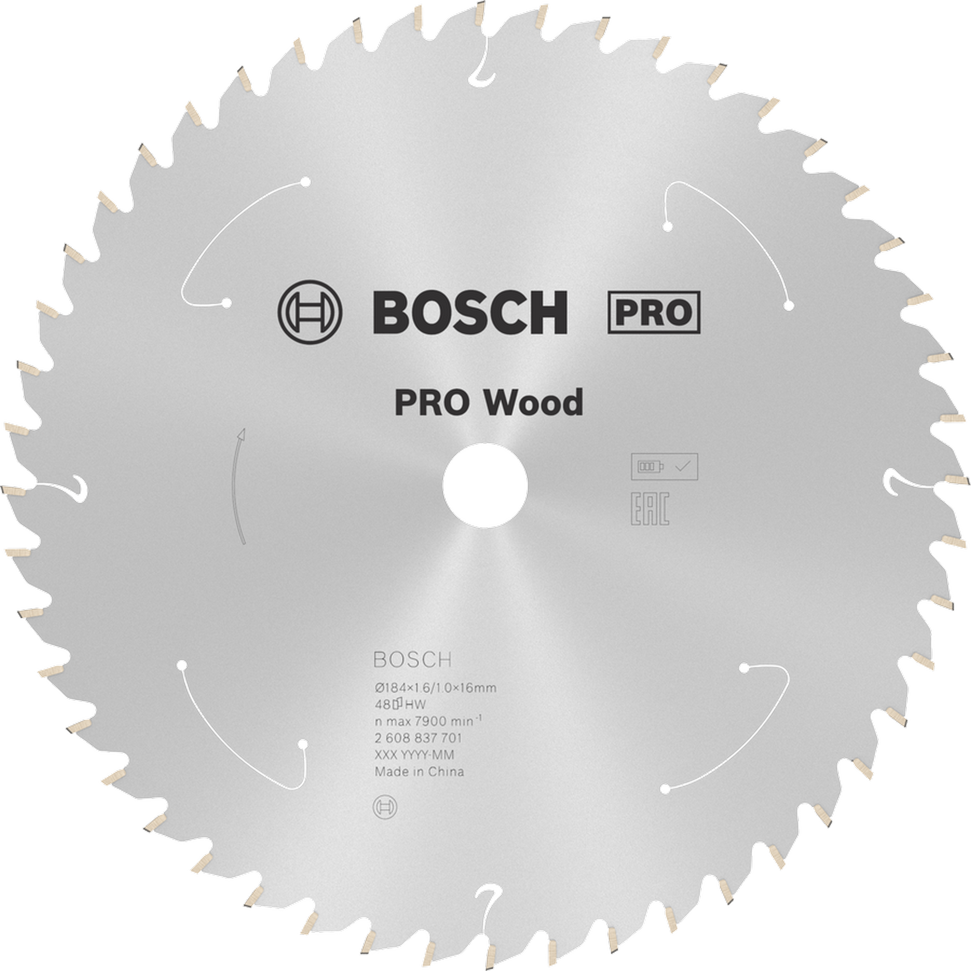 Kreissägeblatt 'Pro Wood cordless' Ø 184 mm, 48 Zähne