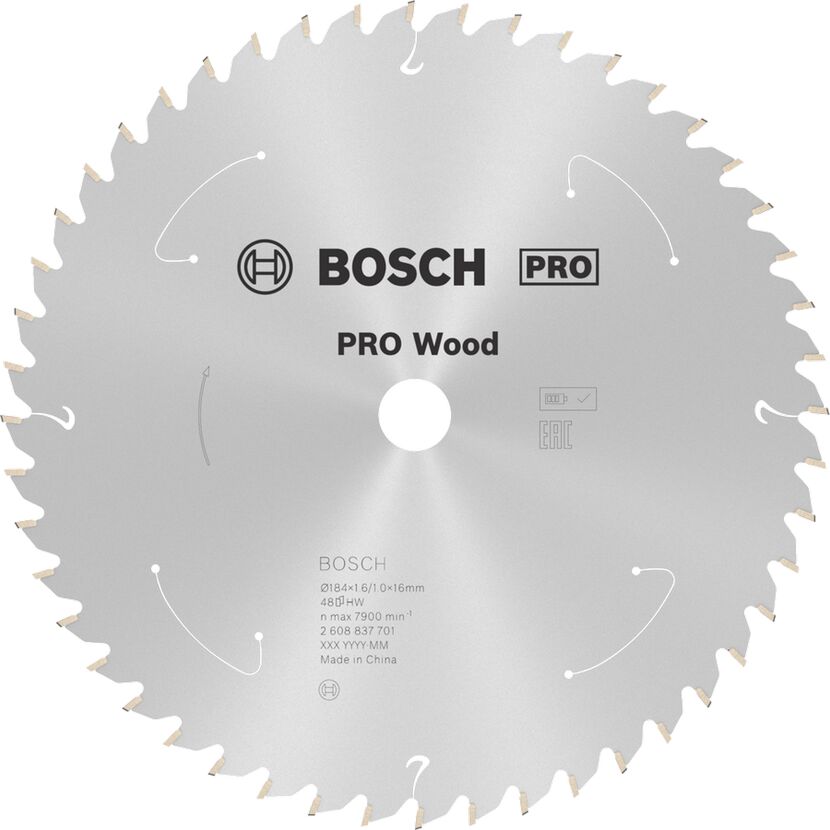 Kreissägeblatt 'Pro Wood cordless' Ø 184 mm, 48 Zähne