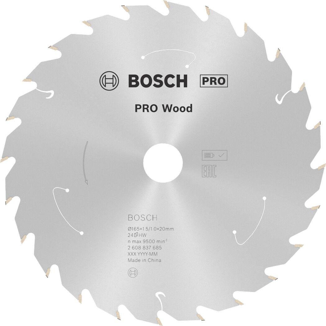 Kreissägeblatt 'Pro Wood cordless' Ø 165 mm, 24 Zähne