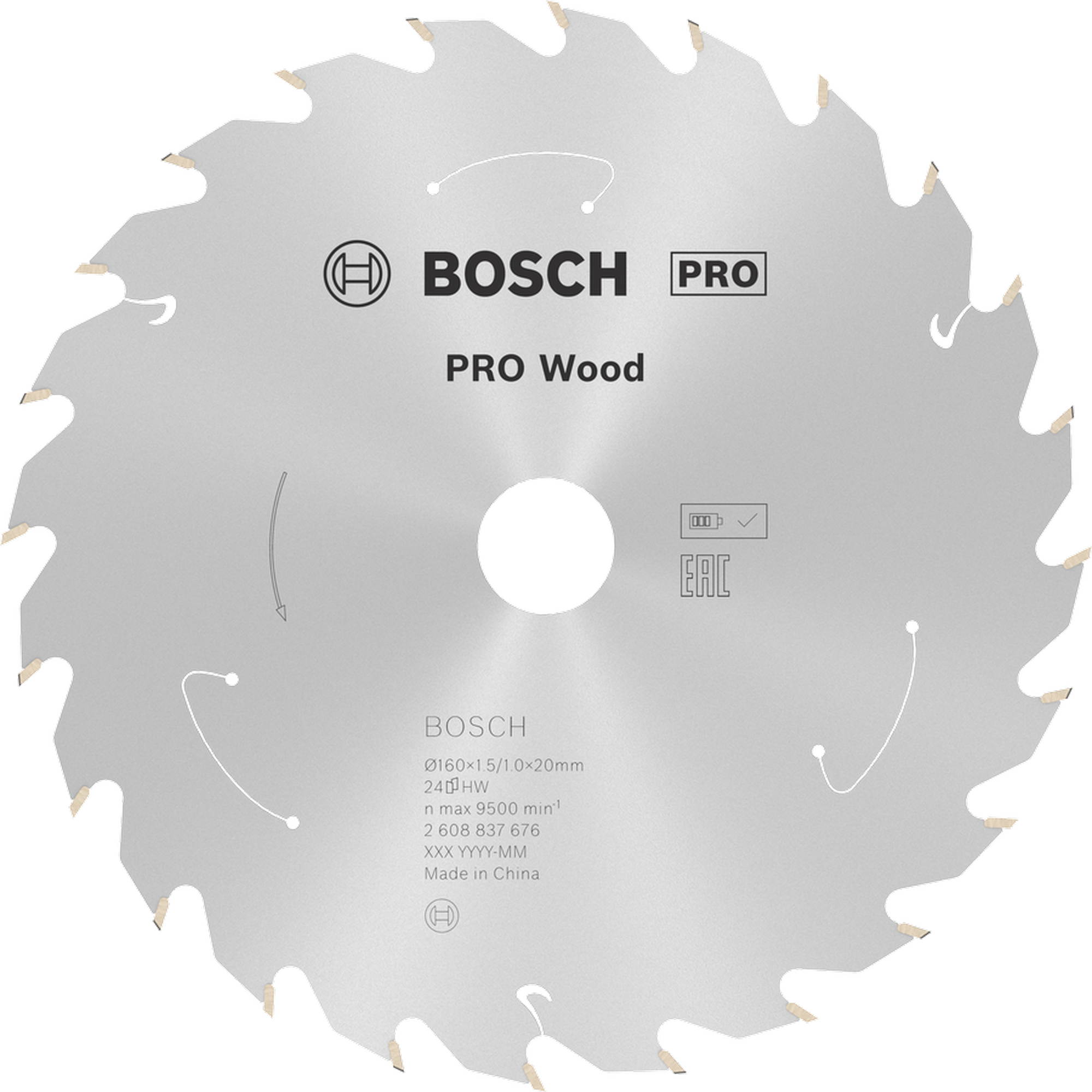 Kreissägeblatt 'Pro Wood cordless' Ø 160 mm, 24 Zähne