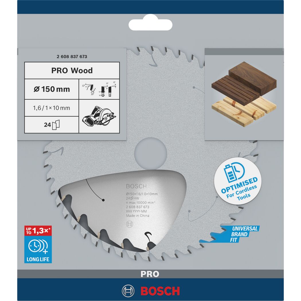 Kreissägeblatt 'Pro Wood cordless' Ø 150 mm, 24 Zähne