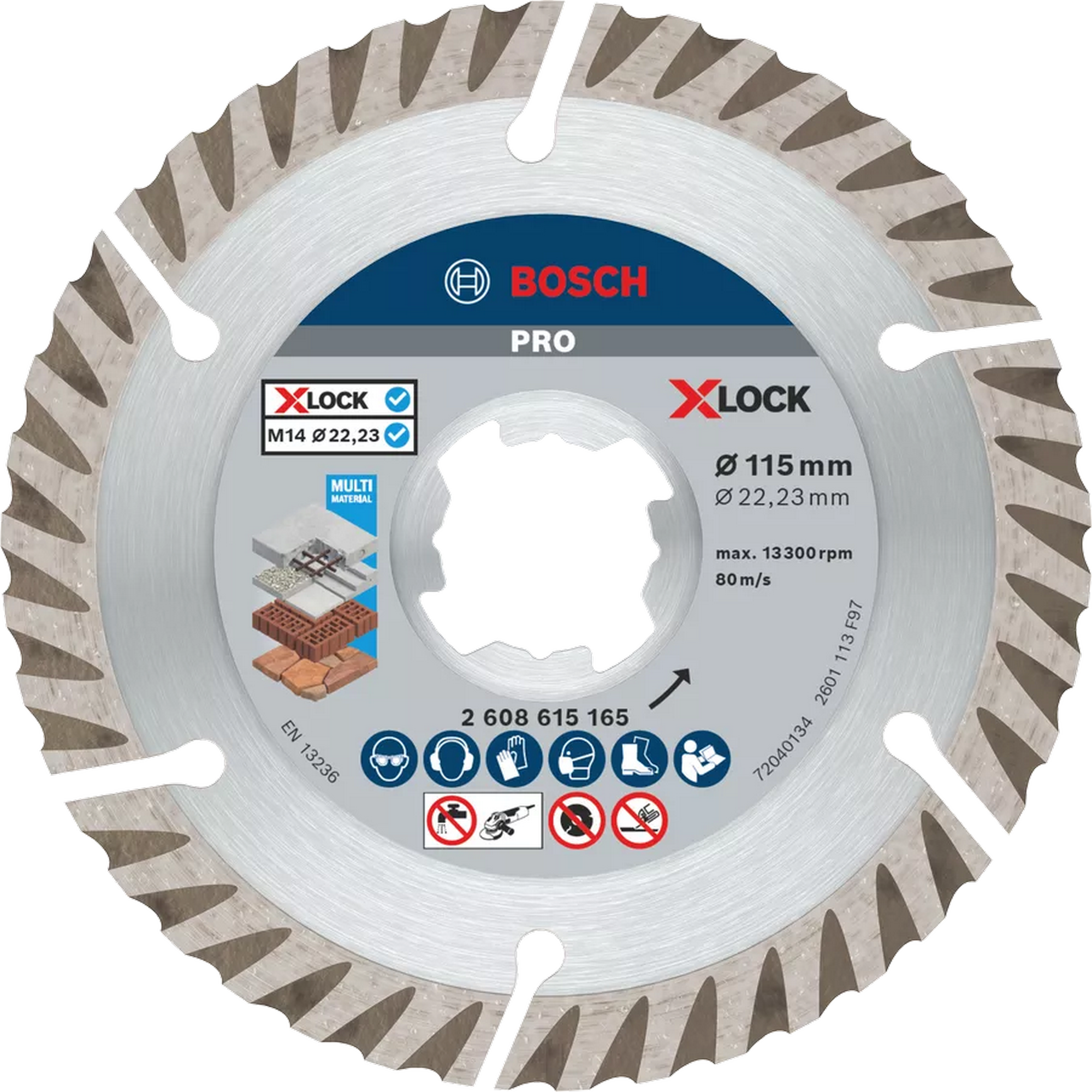 Diamanttrennscheibe 'PRO Multi Material X-Lock' Ø 115 mm